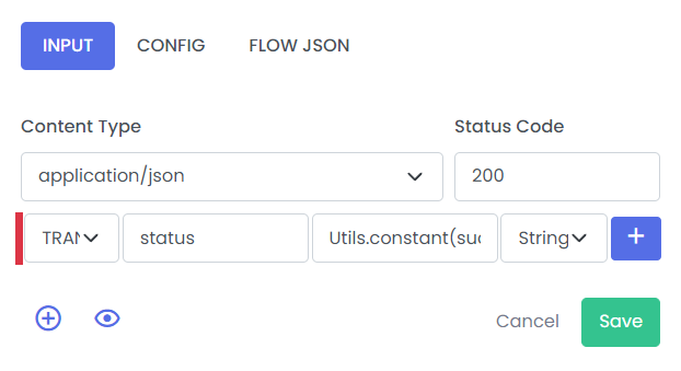 Sample API Response configuration